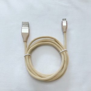 Cábla sonraí ildaite Braided Charging Fast Babhta Alúmanam Tithíocht USB cábla le haghaidh micrea USB, Cineál C, muirearú lightning iPhone agus info