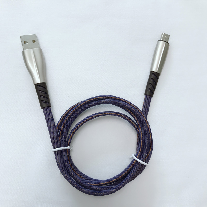 Cábla sonraí braided 3.0A Muirear Maol Sríofa Cóimhiotail Tithíochta Flex lúbadh cábla USB saor in aisce le haghaidh micrea USB, Cineál C, muirearú lightning iPhone agus sioncronú