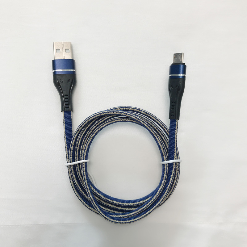 Braided Charging Fast Flat Alúmanam Tithíochta lúbthachta lúbadh cábla USB Tangle saor in aisce do micrea USB, Cineál C, muirearú lightning iPhone agus info