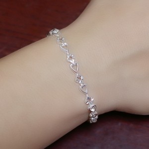 990 Faisean Silver Bracelet Flower Croí-le-Croí Bracelet Silver Meon