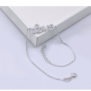 925 Bracelet Silver Croí Bráisléad Mosaic Faisean Mná LOVE Bráisléad Saincheaptha Bunaidh