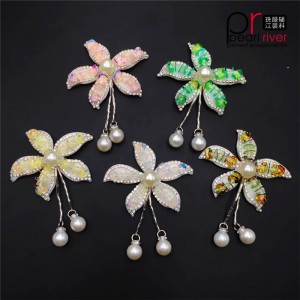 Orignality Píosa Rhinestone le Pearl gloine Pearl Appliqué