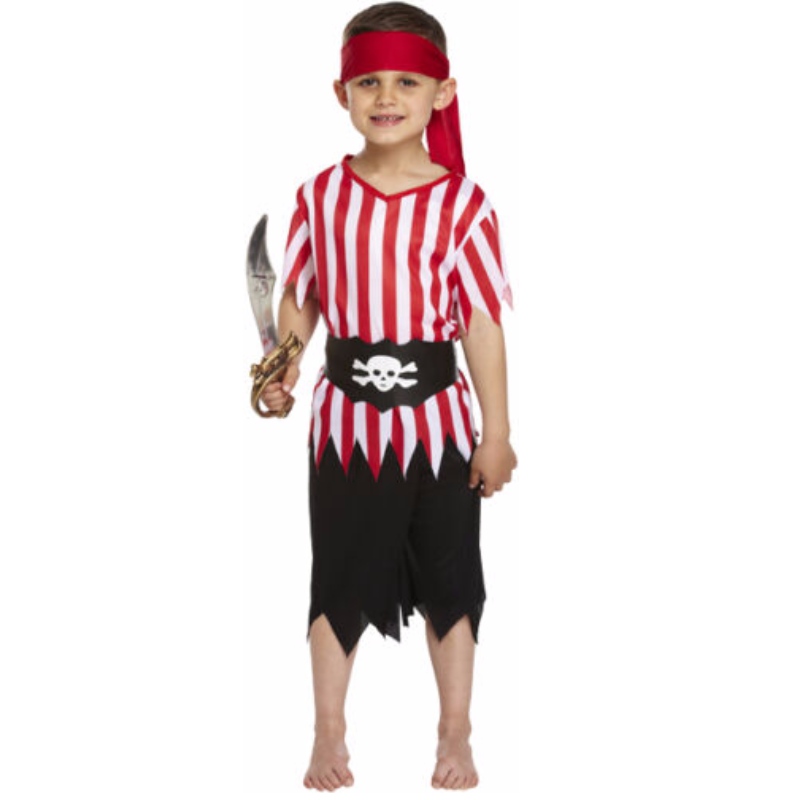 Kids Pirate Costumes Boys Seachtain na mBan sa Mhuir Chairib Gúna Faisean Lá Oíche Shamhna