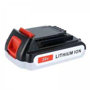 Athsholáthar 20VAh Li-ian 2000mA cadhnraí gan sreang do LB20 Black \u0026 Decker, LBX20, LBX4020, LB2X4020 Tools