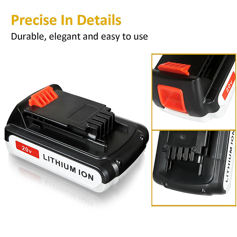 Athsholáthar 20VAh Li-ian 2000mA cadhnraí gan sreang do LB20 Black u0026 Decker, LBX20, LBX4020, LB2X4020 Tools