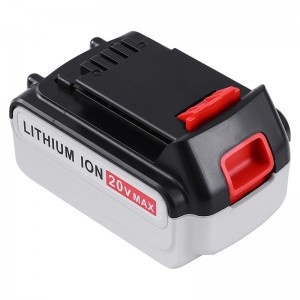 Li-ion 20V 5000mAh Cadhnraí Athsholáthair Uirlisí gan sreang do Black \u0026 Decker LB20, LBX20, LBX4020, LB2X4020