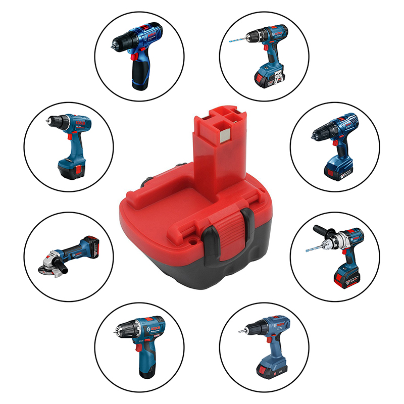 Pacáiste Ceallraí Ath-Inmhuirearaithe Ni-Cd 12V 1500mAh do Bosch BAT043, Tool Power BAT045