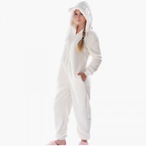 Mná Fásta Onesie Pajamas Hooded Le Ainmhithe cluasa