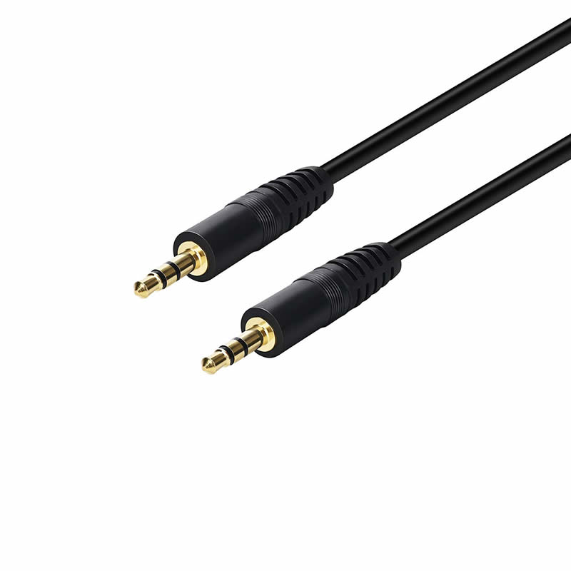 3.5mm AUX Fireann le Cábla Fuaime Steirió Fuaime Cluasáin Chúnta Cord MP3 PC - 6 ór Feet plátáilte