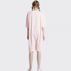Socraigh na mBan Onesie Pink Clóite Pajamas Pajamas Bróidnéireacht