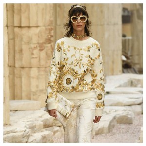 Éadach geansaí gúnaí olla Bróidnéireachta Floral Dearadh na mBan