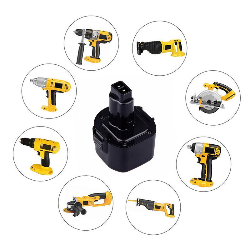 DE9062, DW9061, DW9062 Cadhnraí Athsholáthair Dewalt 9.6V 3000mAh Ni-Mh Pacáiste Ceallraí