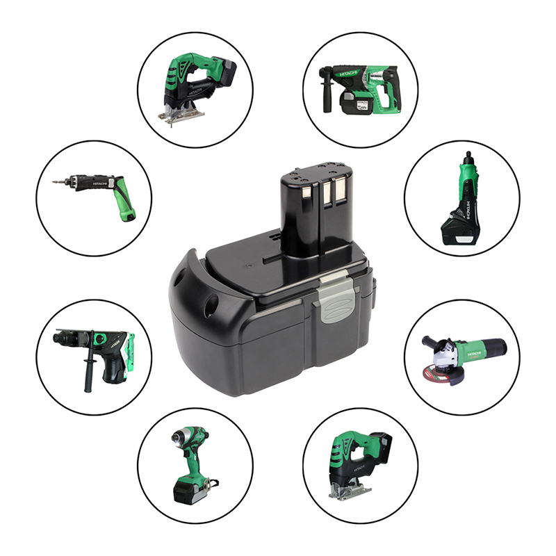 Uirlisí gan sreang ar líne Cadhnraí Siopa 18V 3000mAh Battery Li-ian le haghaidh Hitach BCL1830, EBM1830