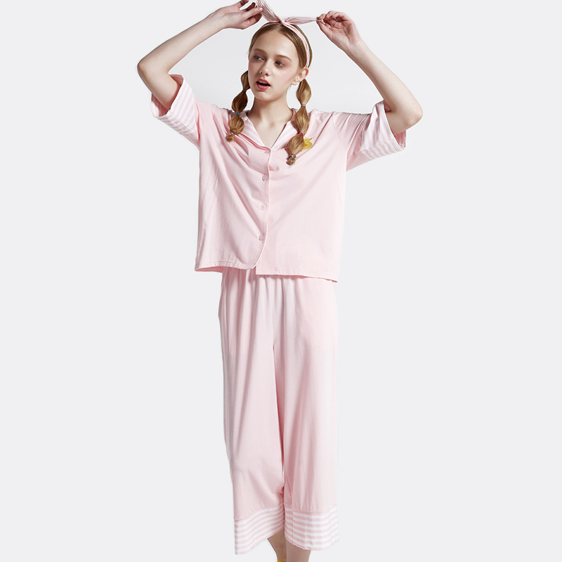 Socraigh Pajamas Aonair Stripe Cotton-Spandex Jersey