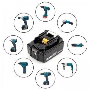 BL1815, BL1820, BL1825 18V 5000mAh Athsholáthar Li-ian Druileáil ceallraí gan sreang