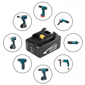 Pacáistí Ceallraí Athsholáthair Li-ian 18V 6000mAh Druileanna gan sreang do Makita BL1850, 194205-3, 194309-1