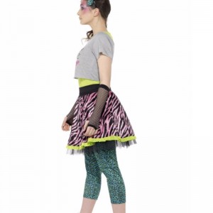 Kids Girls Ar ais go 80s Sraith Sciorta Gúna Éadaí do Leanaí Fiáine mórdhíola