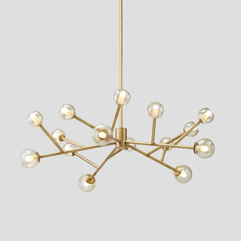 Bialann Ialtógach Simplí Pearsantacht Iarann ​​Iarann ​​Chandelier Km2150