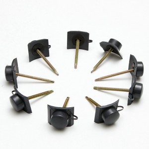 Gabhálais Speisialta le haghaidh Scriú PVC Díondhíonach Scriú agus Cap le haghaidh Tíleanna Díon PVC