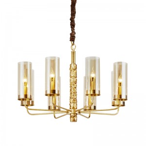 Staidéar Seomraí Leapa Nua-Aimseartha Minimalist Nua-Aimseartha Crystal Chandelier Km2123
