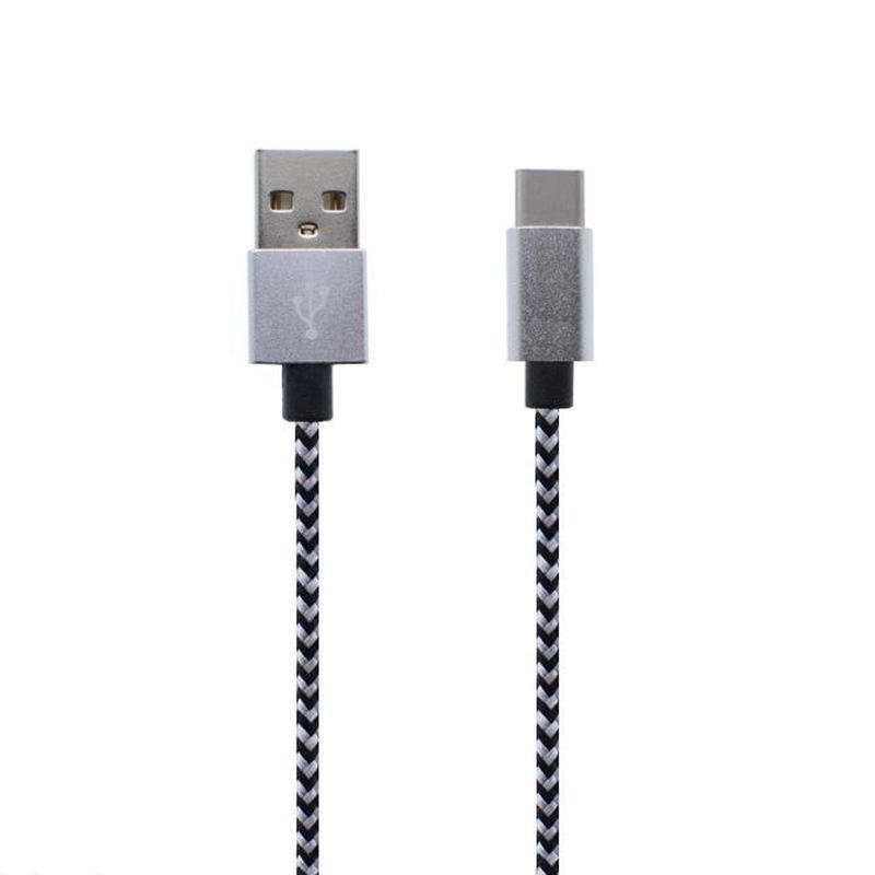 Cineál-C go cábla sonraí USB Nylon Braided