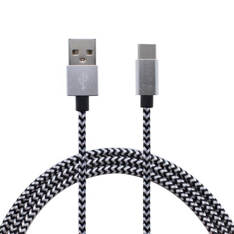 Cineál-C go cábla sonraí USB Nylon Braided