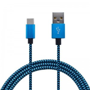 Cineál-C go cábla sonraí USB níolón briaded