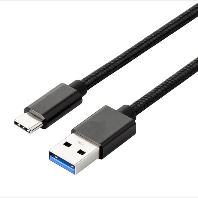 draubleType-C le cábla sonraí USB níolón briaded