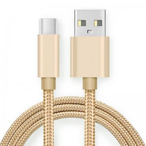 Cineál-C go cábla USB níolón briaded