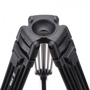 Dearadh Nua Diat DT650 Video Ceamara Gairmiúil Tripod Dleacht Trom Tripod Alúmanam Maignéisiam Alloy Video Ceamara Tripod