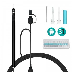 3 in1 Glanadh Cluas Endoscope