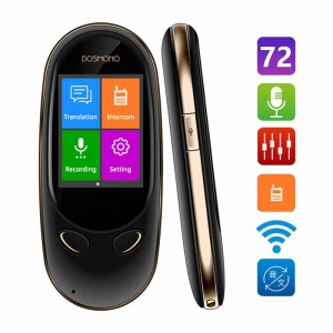 Gléas Aistritheora Cliste Teanga, 72 Languages ​​Online 8 Teangacha Líne Líne AI Guthanna Digiteacha Aistritheacha Aistritheoir Gléas Aistriúchán Comhuaineach Gléas Idirchum do Thurasóireacht Ghnó (Black)