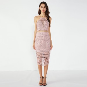 Íomhánna Pink Tight Sexy Party Banríon Dhá Gúna Socraigh