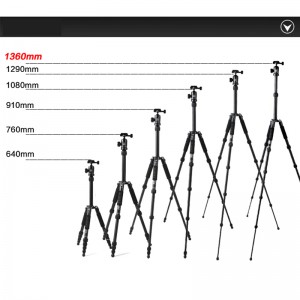 DIat AM225A + KH10 Físeán Gairmiúil Ceamara Tripod Meáchan Solas Allamuigh Alúmanam Maignéisiam Campod Ceamara