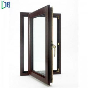 Fuinneog Gloine Dhúbailte Foshan Alúmanam Fraincis do Theach Cónaithe le Cruthúnas Fuaime