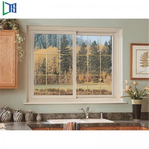 Fuinneog Gloine Fuinneog Alúmanaim Síneach le Glanphraghas Mosquito de Fuinneog Alúmanaim Sleamhnáin