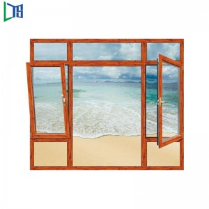 Tilt Alúmanaim agus Casadh Fuinneog agus casadh Windows Alúmanam Cumhdach Púdar Dath Bán