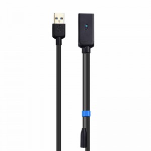 USB 3.0 Cábla Síneadh A Fir le Aimplitheoir Comharthaí Mná Corda Athsheoltóra le Cuibheoir Cumhachta 5V / 2A