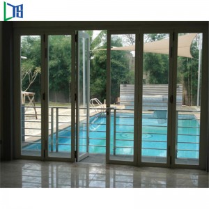 Déantús an tSín Alúmanaim Doras Dhé-Dhíreach Tháirgtear Doras Dé-Bhainc le haghaidh Foirgneamh Grád Tráchtála