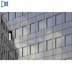 Insliú Gloiniú Dúbailte Fráma Frith-Infheicthe Leath-alúmanam Balla Cuirtíní do Ghrád Tráchtála