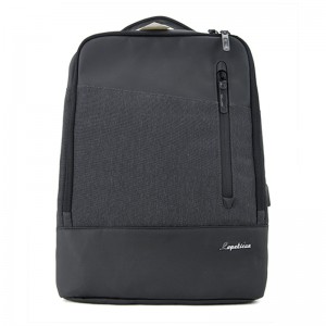 19SA-7840M Teacht Nua PU le backpack ríomhaire glúine uiscedhíonach níolón 15 backpack ríomhaire glúine orlach le muirear USB