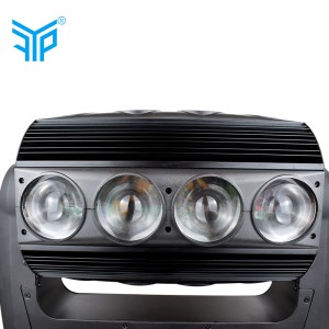 daingneán dathaithe datha dath RGBW faoi stiúir 16pcs * nigh 25w ag gluaiseacht céim phantom solas bhíoma ard-gile, ar ardchaighdeán