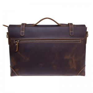 18SG-7296F Mála teachtaireachta gnó fíor-mhála leathair leathair ar ardchaighdeán