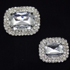 Dearadh Nua Jewelry Bán Galánta Clear Button Rhinestone Aicrileach Button Plaisteach Fuála fuála 9