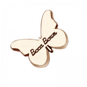 Faisean féileacán cnaipe cnaipe dearadh éadaigh miotail shank cnaipe do cíor tuck 13