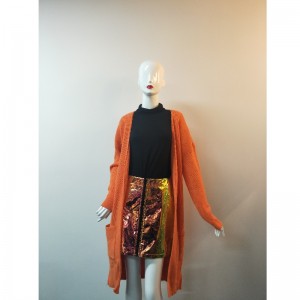 LONGAING ORANGE CARDIGAN RLWS0035F