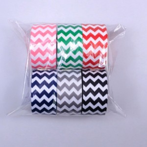 5 # Logo Saincheaptha Coitianta Chevron Clóbhuailte Grosgrain Ribbon