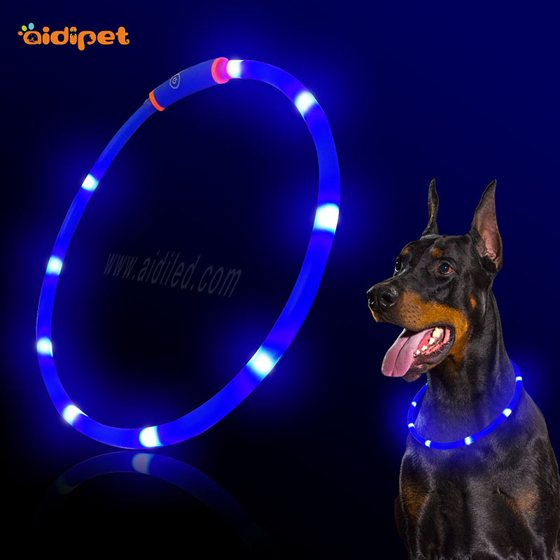 Madra Gealánach Ábhar faoi stiúir Collar Bog TPR USB Gearradh Madra Super Reedable Madraí Gearradh le Méid Éagsúla go Fit Pups