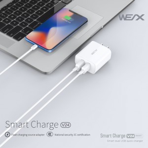 WEX - V24 charger taistil dé-usb, charger balla, cuibheoir cumhachta