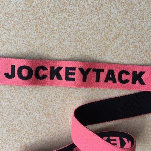 9 # leaisteach le haghaidh bra Custom Logo Logo Jacquard Elastic Band for Fo-éadaí